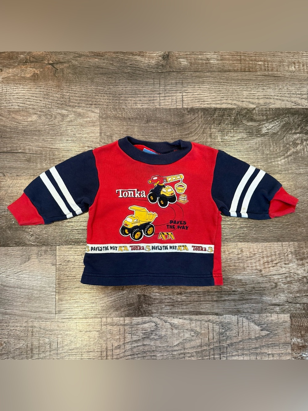 Tonka Construction Wear Vintage Baby Crewneck Sweatshirt Dump Truck 12 Months
